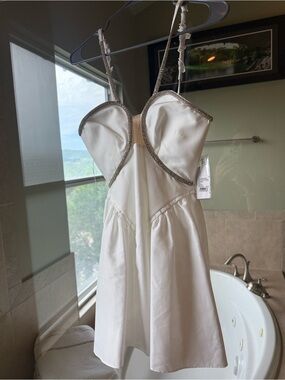 Self-Portrait White Embellished Cup Chemise